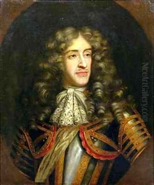 Portrait of James Duke of York 1633-1701 as Lord High Admiral Oil Painting by Henri Gascard