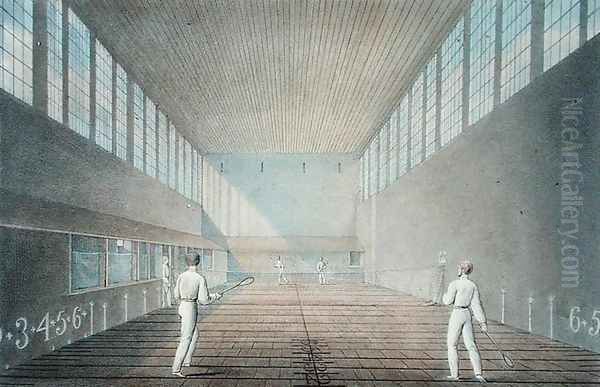 The Real Tennis Court at Lords Oil Painting by R.S. Groom