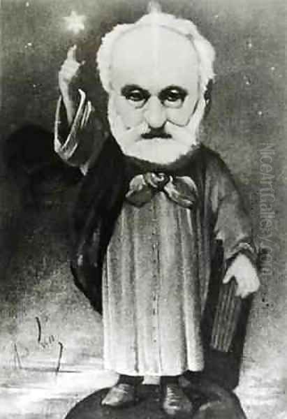 Caricature of Victor Hugo 1802-85 as a Magician Oil Painting by Andre Gill