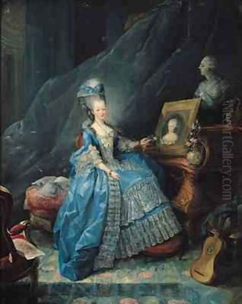 Marie Therese de Savoie 1756-1805 Oil Painting by Jean Baptiste Andre Gautier D'Agoty