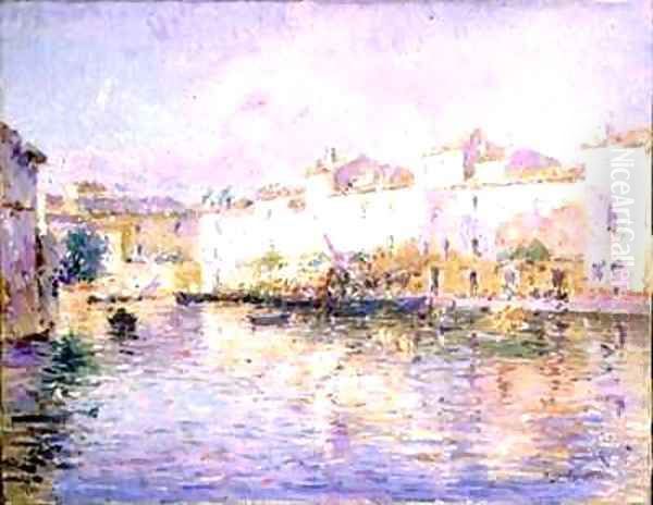 The Quay Oil Painting by Julien Gustave Gagliardini