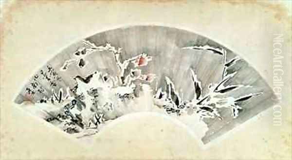 Add 265 OA Rocks and bamboo in the snow Jiaoxian Shangdong Province Oil Painting by Fenghan Gao