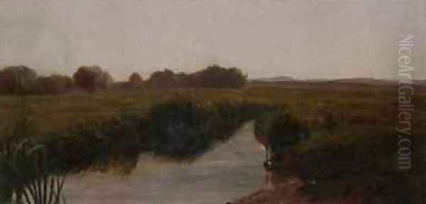 Study of a Landscape Oil Painting by Frederick Trevelyan Goodall