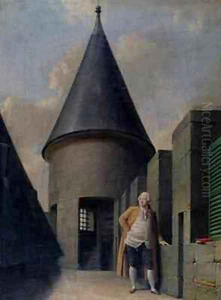 Louis XVI 1754-1793 in prison at the Temple Oil Painting by Jean Francois Garneray