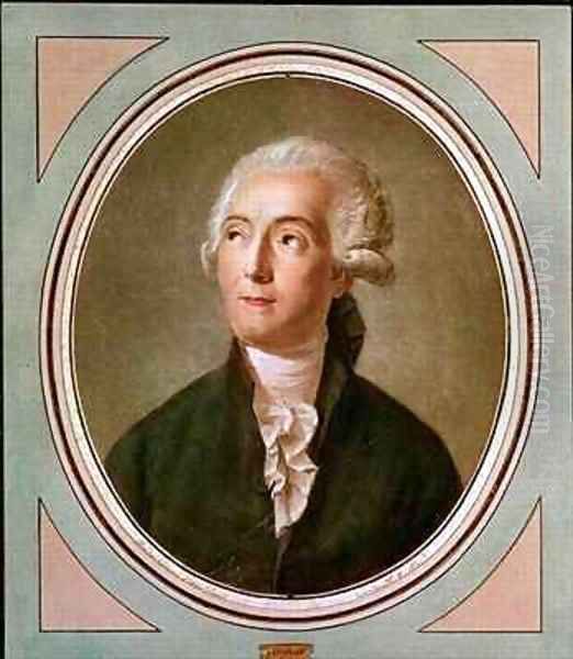 Portrait of Antoine Laurent de Lavoisier 1743-94 French chemist Oil Painting by Jean Francois Garneray