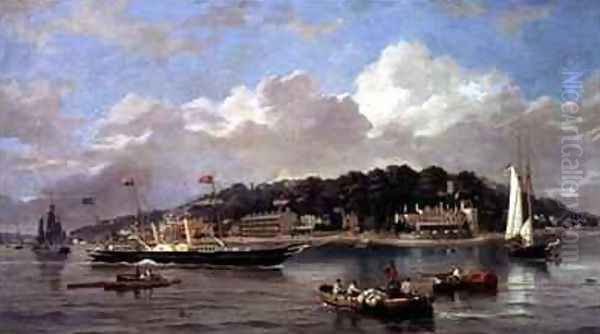 HM Yacht Victoria Oil Painting by George Gregory