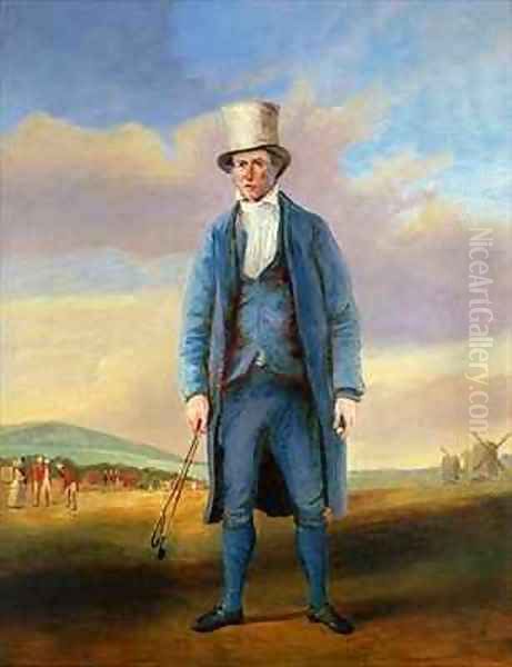 Old Alick Alick Brotherton 1756-1840 the Holemaker of Royal Blackheath Golf Club Oil Painting by R.S.E Gallen