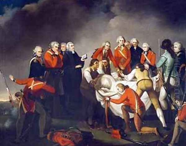 The Burial of General Simon Fraser 1729-77 after the Battle of Saratoga in 1777 Oil Painting by Graham, John