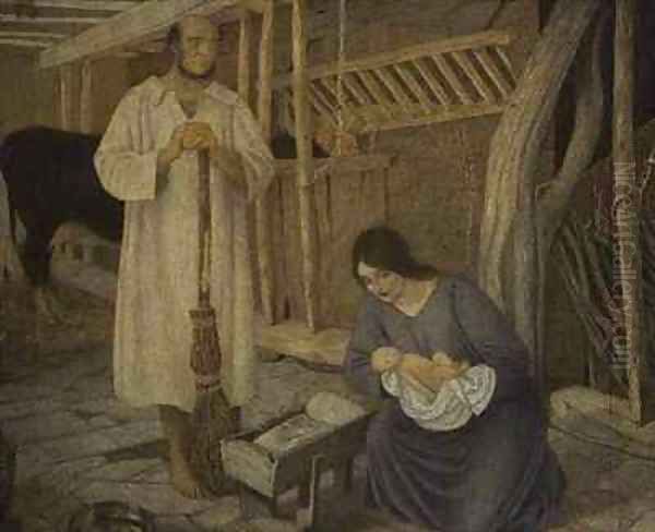 The Nativity Oil Painting by Arthur Joseph Gaskin