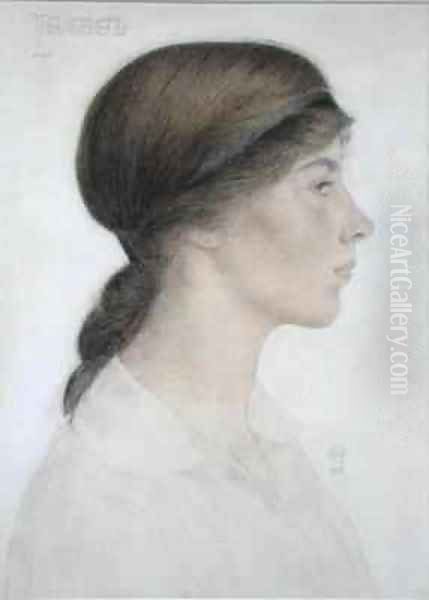 Isabel Margaret Jordan Oil Painting by Arthur Joseph Gaskin