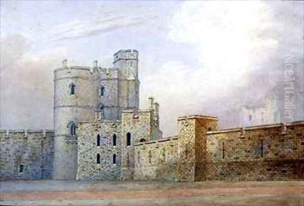 Windsor Castle the Military Knights Tower Oil Painting by Michael Gandy