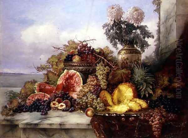 Still Life with Luscious Fruit Oil Painting by Nelius Gronland