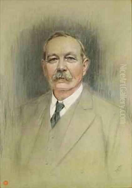 Portrait of Sir Arthur Conan Doyle Oil Painting by William Henry Gates