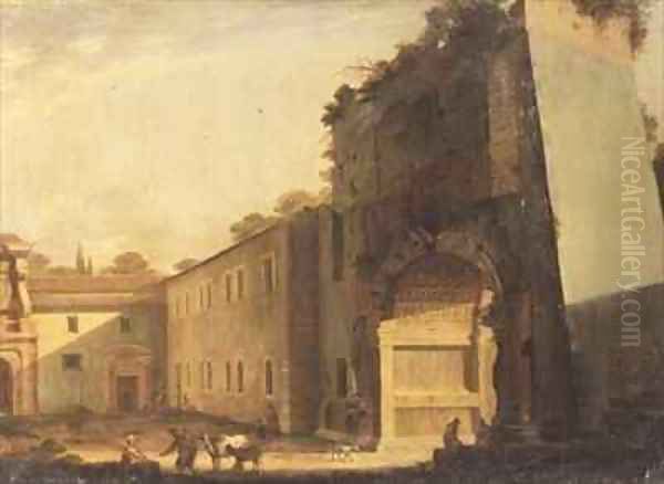 The Arch of Titus Rome Oil Painting by Filippo Gagliardi