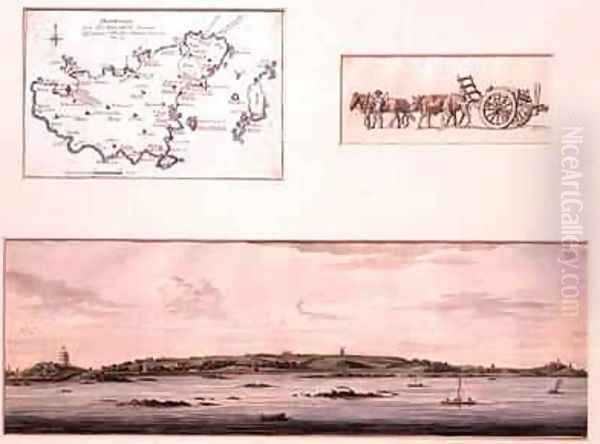 Map of Guernsey Oil Painting by Joshua Gosselin