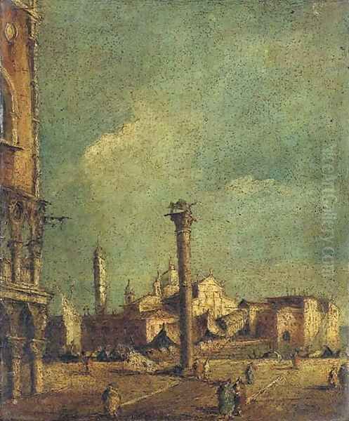 The Piazetta, Venice, looking towards S. Giorgio Maggiore Oil Painting by Francesco Guardi