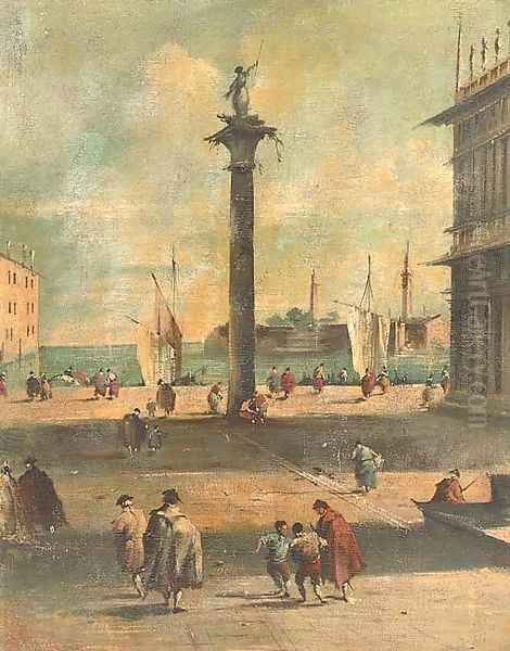 A Venetian capriccio Oil Painting by Francesco Guardi