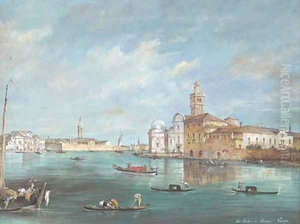 View of San Michele di Murano, Venice Oil Painting by Francesco Guardi