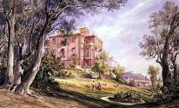 Palazzo and Garden Oil Painting by Jacques Guiaud