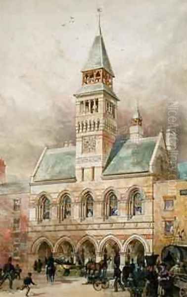 Civic Building Oil Painting by Edward William Godwin