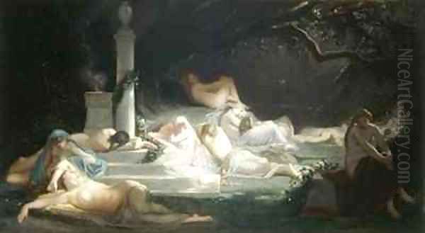 Nymphs at the Grave of Adonis Oil Painting by Ernest Augustin Gendron