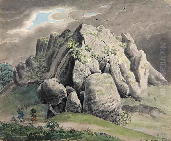 Scharfenstein near Gudensberg Oil Painting by Ludwig Emil Grimm