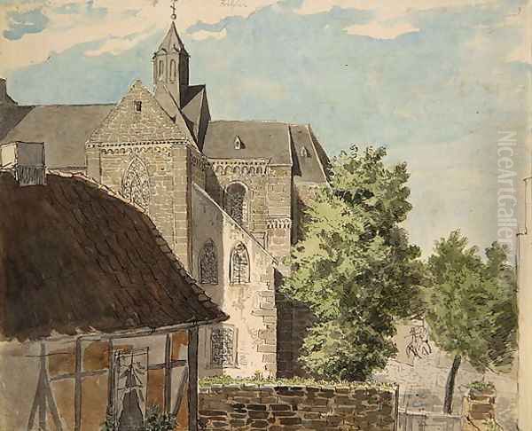 Fritzlar Cathedral Oil Painting by Ludwig Emil Grimm