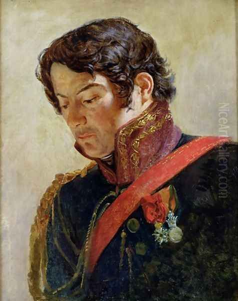 Study for a Portrait of Baron Dominique Larrey 1766-1843 Oil Painting by Paulin Jean Baptiste Guerin