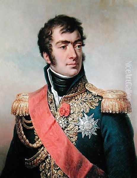 Portrait of Auguste Frederic Louis Viesse de Marmont 1774-1852 Oil Painting by Paulin Jean Baptiste Guerin