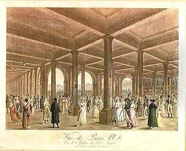 Arcade of the Palais Royal Oil Painting by Garbizza, Angelo