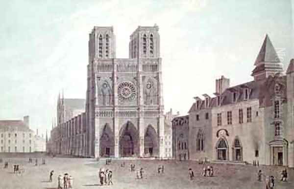 The Square in Front of Notre Dame at the Time of the Consulat Oil Painting by Garbizza, Angelo