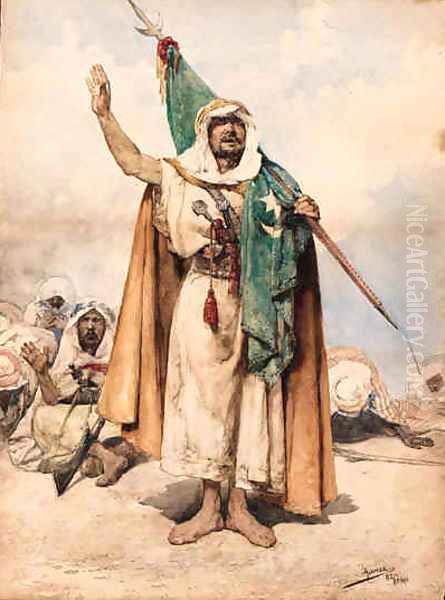 The Flag of the Prophet Oil Painting by Anselmo de Guinea