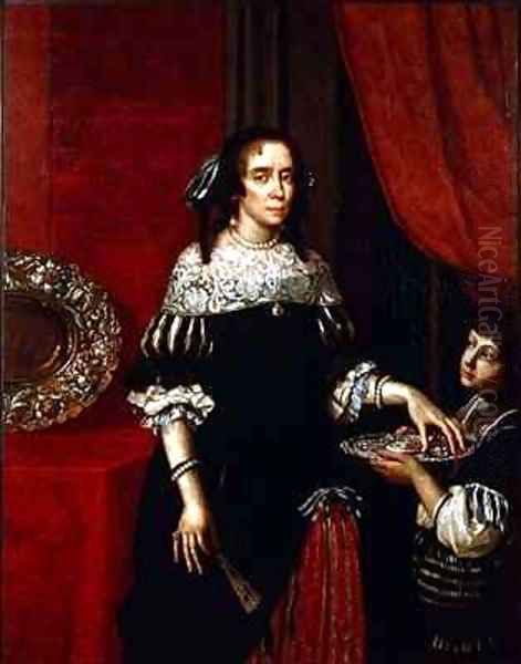 Portrait of Countess Gonzaga di Novellara Oil Painting by Benedetto & Cesare Gennari