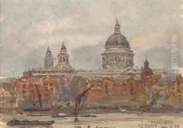 St. Paul's Cathedral Oil Painting by Harry Goodwin