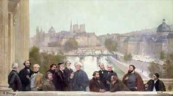 Fragment of the panorama of The History of the Century Oil Painting by Henri & Stevens, Alfred Gervex