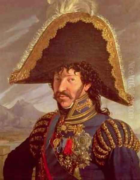 Portrait of Joachim Murat French Cavalry Commander for Napoleon Oil Painting by A. Galliano