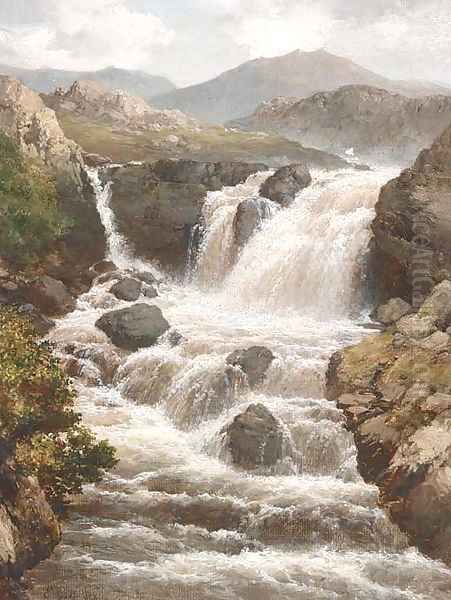 A river in full spate Oil Painting by Edmund Gill