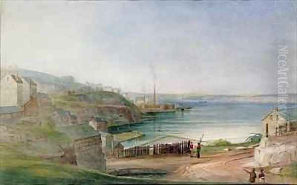 Darling Harbour from Millers Point Oil Painting by Frederick Garling