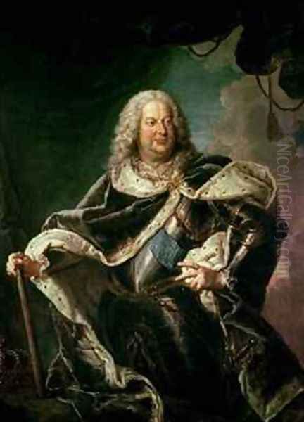 Stanislas Lesczinski 1677-1766 King of Poland Oil Painting by Jean Girardet