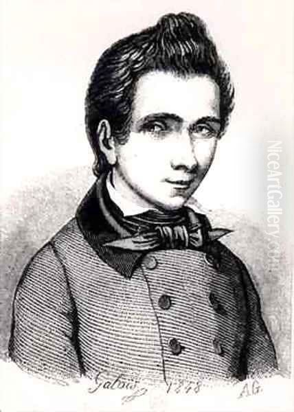 Evariste Galois 1811-32 Oil Painting by Alfred Galois