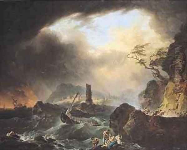 The Storm Oil Painting by Francois Valentin Gazard