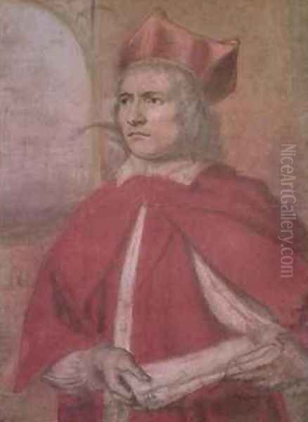 Portrait of Henry Harris as Cardinal Wolsey Oil Painting by Henry Greenhill