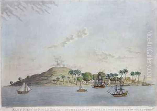 East View of Poolo Chinco on the Coast of Sumatra the Residence of W Grant Esq Oil Painting by William Grant