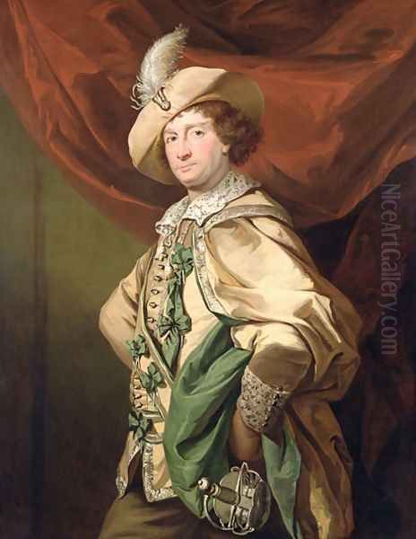 Henry Woodward as Petruchio Oil Painting by Benjamin van der Gucht