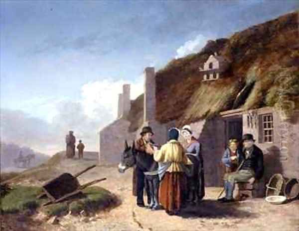 The Fish Merchants Oil Painting by Walter Geikie