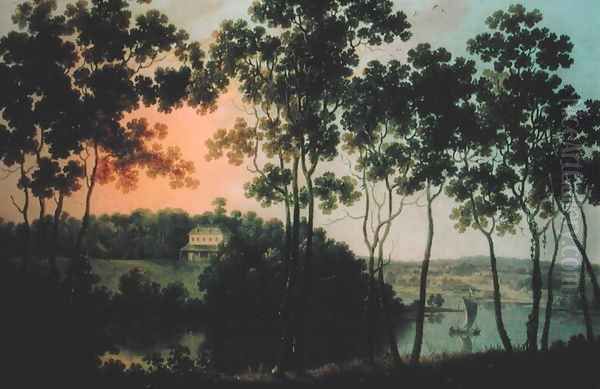 Fairmount and Schuylkill River Oil Painting by William Groombridge