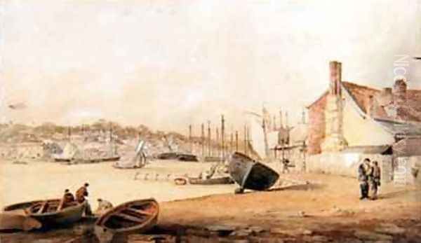 The Quay at Ipswich Oil Painting by William Sawrey Gilpin