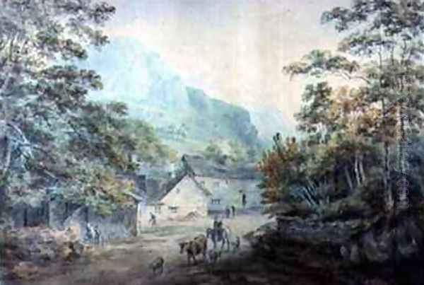 The Village of Rydal Westmorland Oil Painting by William Sawrey Gilpin