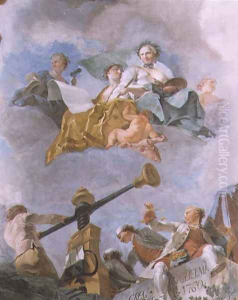 Allegorical figures Oil Painting by Gregorio Guglielmi