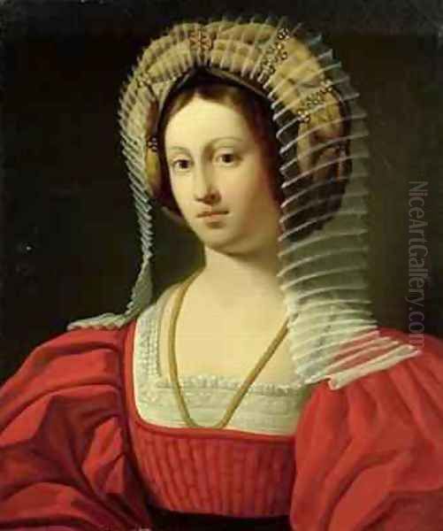 Giovanna I 1326-82 Queen of Naples Oil Painting by Amedee Gras